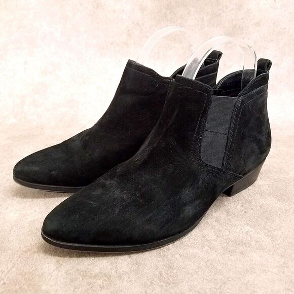 Naturalizer Womens Becka Size 6.5 Black Leather Side Zip Ankle Boots Booties - Picture 4 of 11